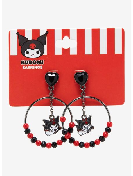 Girls Jewelry Kuromi Devil Hoop Earrings