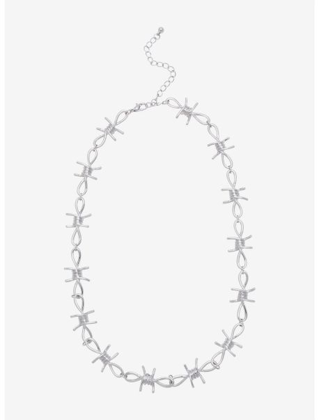 Barbed Wire Chain Necklace Girls Jewelry