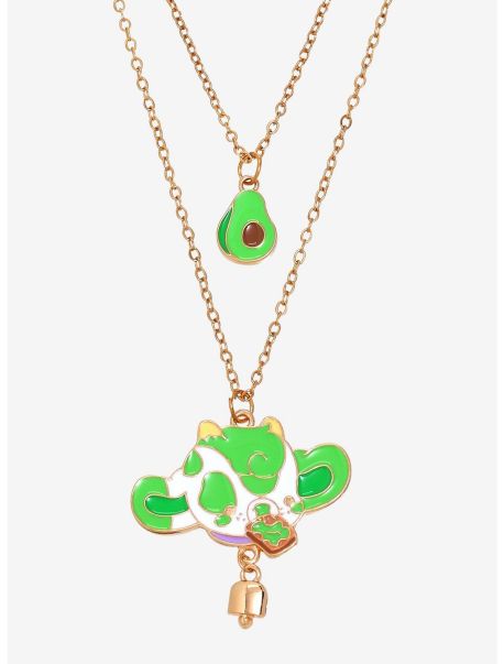 Jewelry Green Avocado Cow Necklace By Bright Bat Design Girls