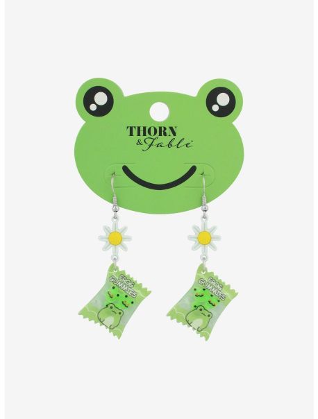 Girls Jewelry Thorn & Fable Daisy Frog Gummie Bag Drop Earrings