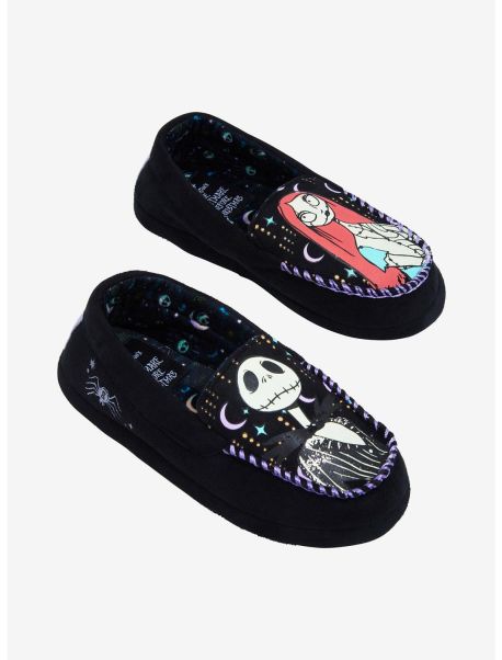 Girls The Nightmare Before Christmas Jack & Sally Stars Slippers Shoes