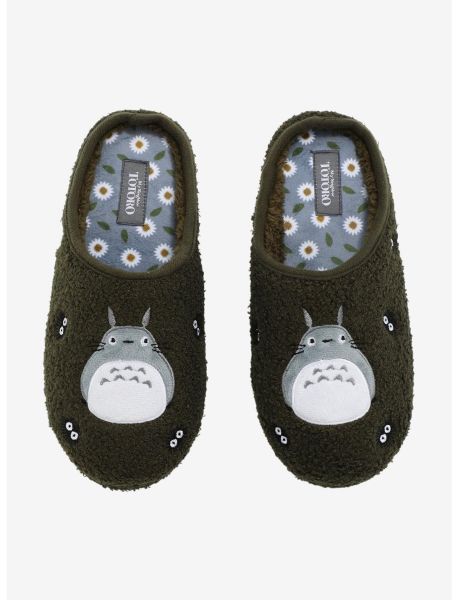 Studio Ghibli My Neighbor Totoro Soot Sprites Sherpa Plush Slippers Shoes Girls