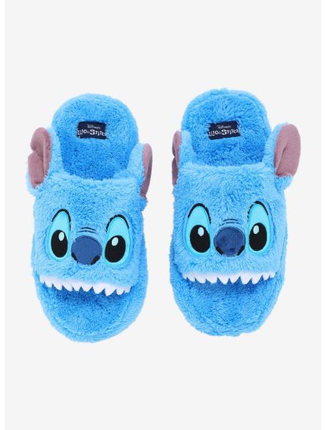 Disney Lilo & Stitch Fuzzy Stitch Plush Slippers Girls Shoes