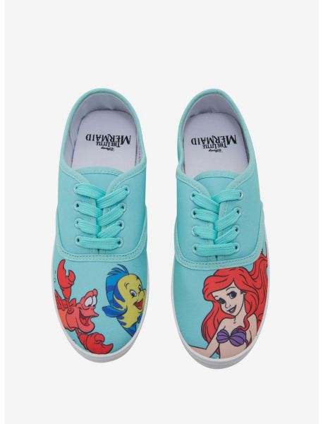 Girls Shoes Disney The Little Mermaid Ariel Lace-Up Sneakers