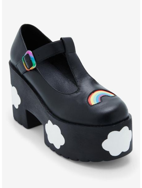 Shoes Girls Rainbow Cloud Platform Mary Janes