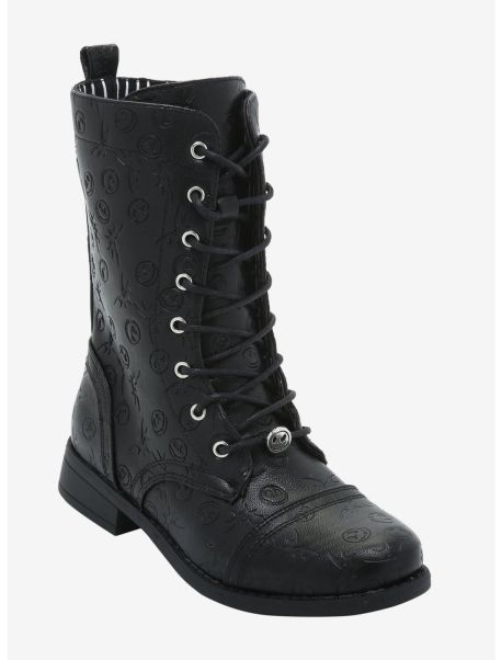 Shoes Girls The Nightmare Before Christmas Debossed Combat Boots