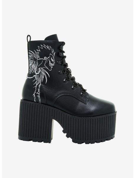 Shoes Girls Yru Death Note Ryuk Platform Lace-Up Boots