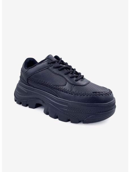 Shoes Girls Mavise Platform Sneaker With Perforated Upper Black