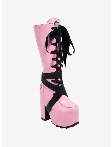 Girls Yru Monster High Draculaura Platform Boots Shoes
