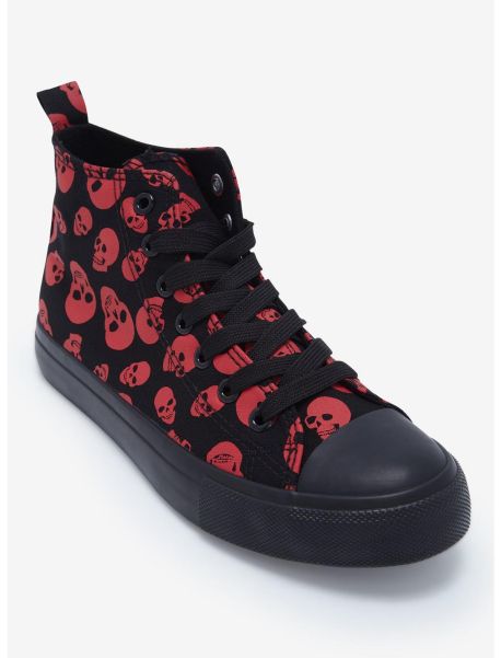 Shoes Red Skulls Hi-Top Sneakers Girls