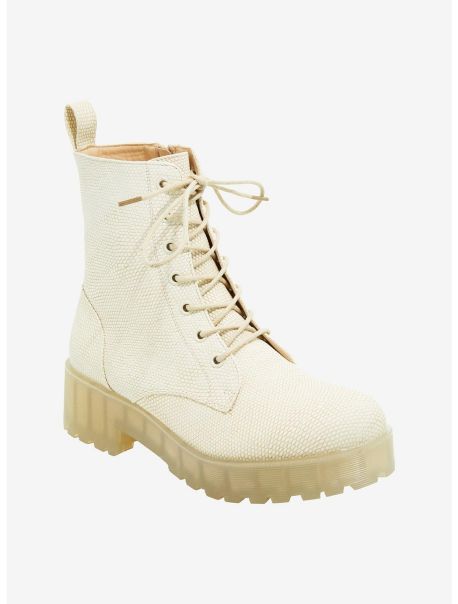Dirty Laundry Tan Textured Combat Boots Shoes Girls
