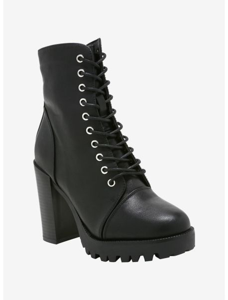 Girls Don't Touch Me Platform Combat Booties Shoes