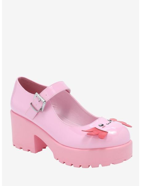 Girls Koi Pink Axolotl Mary Janes Shoes