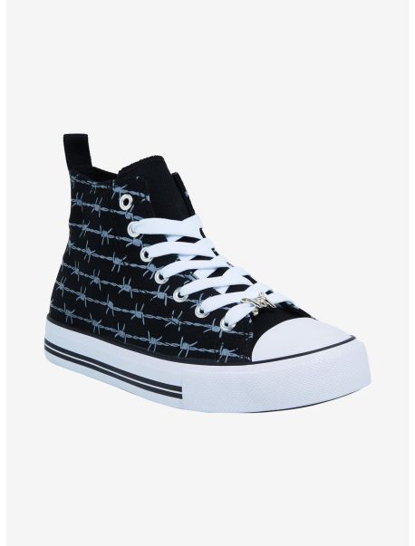 Girls Shoes Barbed Wire Hi-Top Sneakers