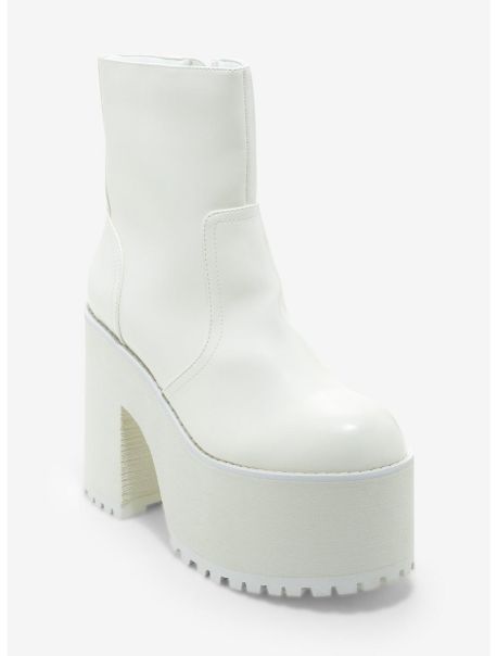 Yru White Krush Platform Boots Girls Shoes