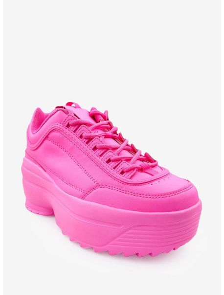 Girls Shoes Lily High Platform Sneaker Pink