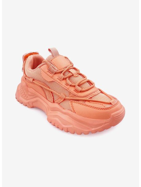Girls Kaylee Platform Sneaker With Wrap Around Lacing Shoes