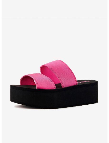 Girls Shoes Throwback Platform Sandal Neon Pink