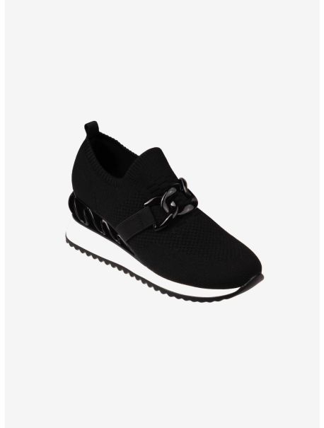 Boston Wedge Sneaker Black Girls Shoes