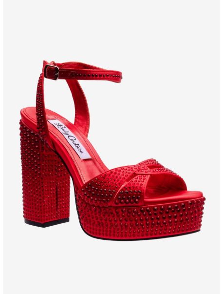Shoes Rhinestone Red Platform Sandal Girls
