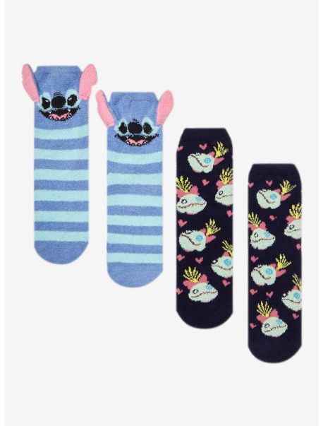 Girls Socks Disney Lilo & Stitch Scrump & Stitch Fuzzy Socks 2 Pair
