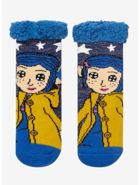 Girls Coraline Glitter Stitch Cozy Socks Socks