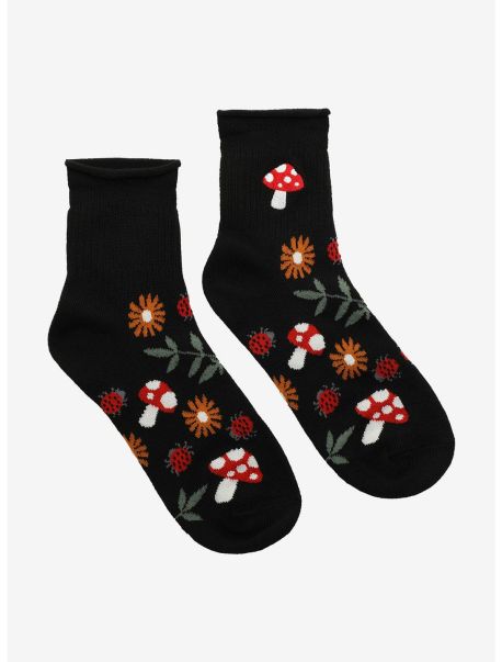 Ladybug Forest Ankle Socks Girls Socks
