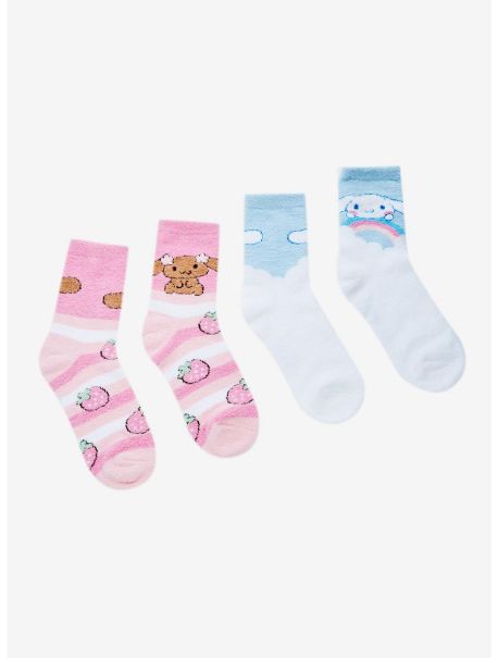 Cinnamoroll Mocha Fuzzy Socks 2 Pair Girls Socks