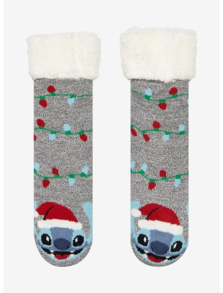 Socks Disney Lilo & Stitch Santa Stitch Lights Cozy Socks Girls
