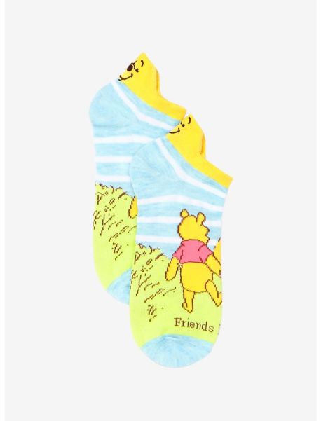 Girls Disney Winnie The Pooh Friends Forever Back Tab No-Show Socks Socks