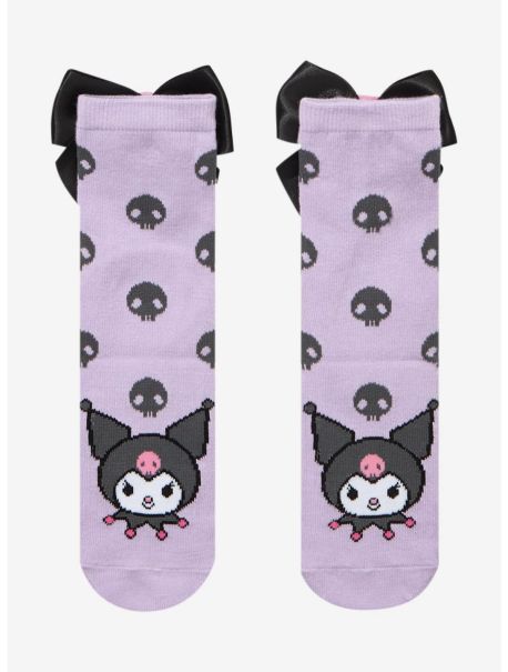 Girls Socks Kuromi Skull Bow Ankle Socks