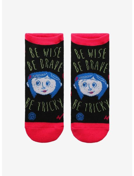 Socks Coraline Neon Buttons No-Show Socks Girls