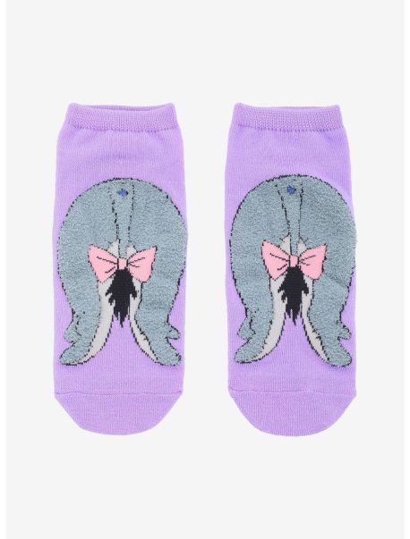 Girls Socks Disney Winnie The Pooh Eeyore Tail Fuzzy No-Show Socks