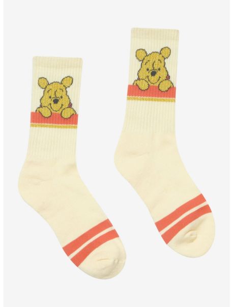 Socks Disney Winnie The Pooh Glitter Stitch Crew Socks Girls