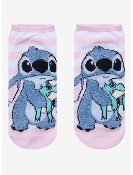 Socks Disney Lilo & Stitch Frog Textured No-Show Socks Girls
