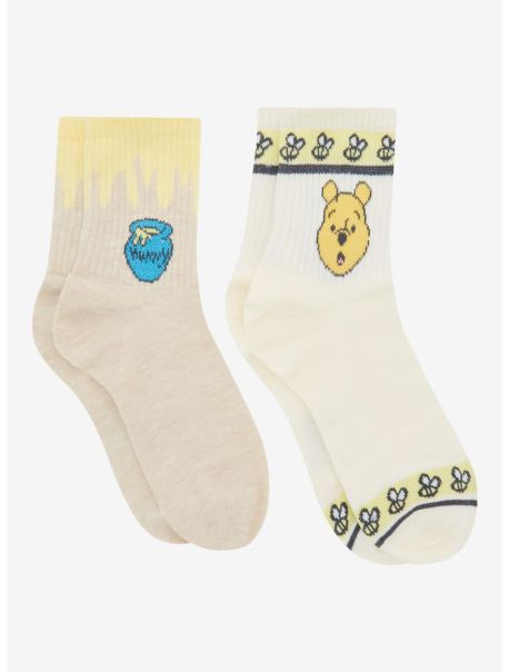 Socks Disney Winnie The Pooh Honey Ankle Socks 2 Pair Girls
