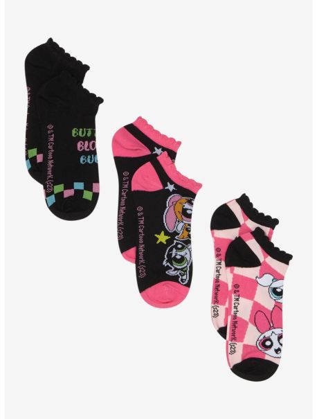 The Powerpuff Girls Ruffle No-Show Socks 3 Pair Girls Socks