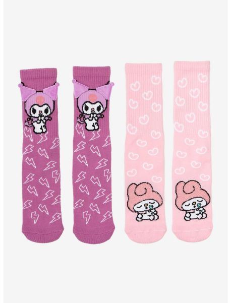 My Melody & Kuromi Crew Socks 2 Pair Girls Socks