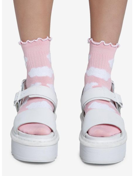 Socks Pink Cloud Lettuce Trim Ankle Socks Girls