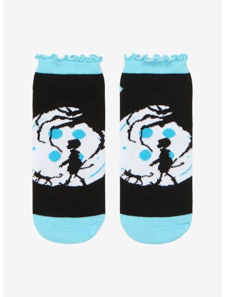 Girls Socks Coraline Button Moon Lettuce Trim No-Show Socks