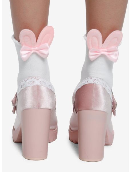 Bunny Ear Bow Ankle Socks Socks Girls