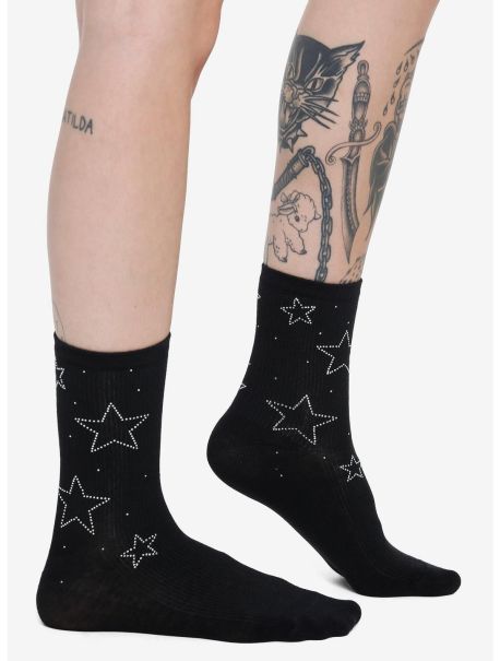 Girls Star Rhinestone Ankle Socks Socks