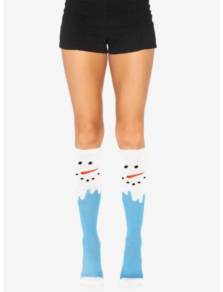 Socks Snow Man Knee High Socks Girls