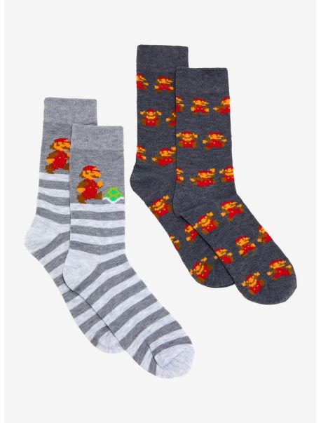 Socks Super Mario 8-Bit Crew Socks 2 Pair Girls