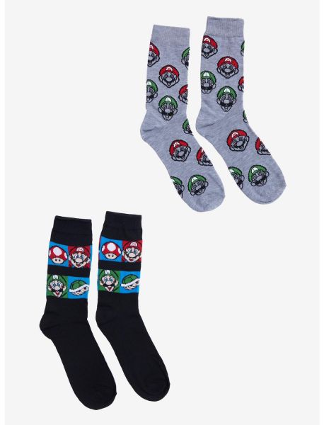 Girls Socks Super Mario Bros. Duo Crew Socks 2 Pair