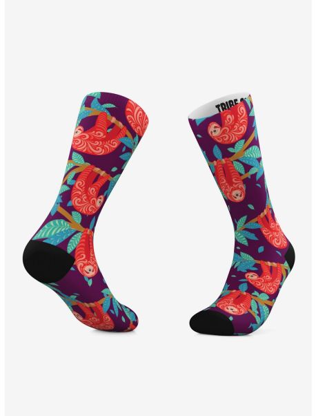 Girls Sloths And Koalas Crew Socks 2 Pair Socks