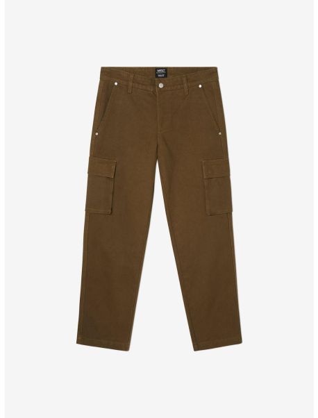 Guys Wesc Relax Fit Cargo Pants Olive Bottoms