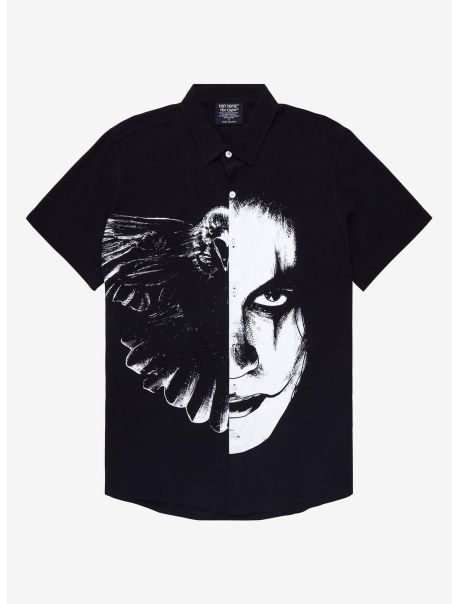 Button Up Shirts Guys The Crow Split Woven Button-Up