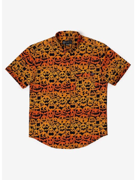 Rsvlts Jack O'lantern Spooky Season Exclusive Button-Up Shirt Guys Button Up Shirts