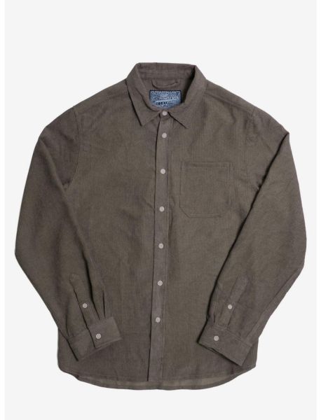 Olive Corduroy Button-Up Button Up Shirts Guys